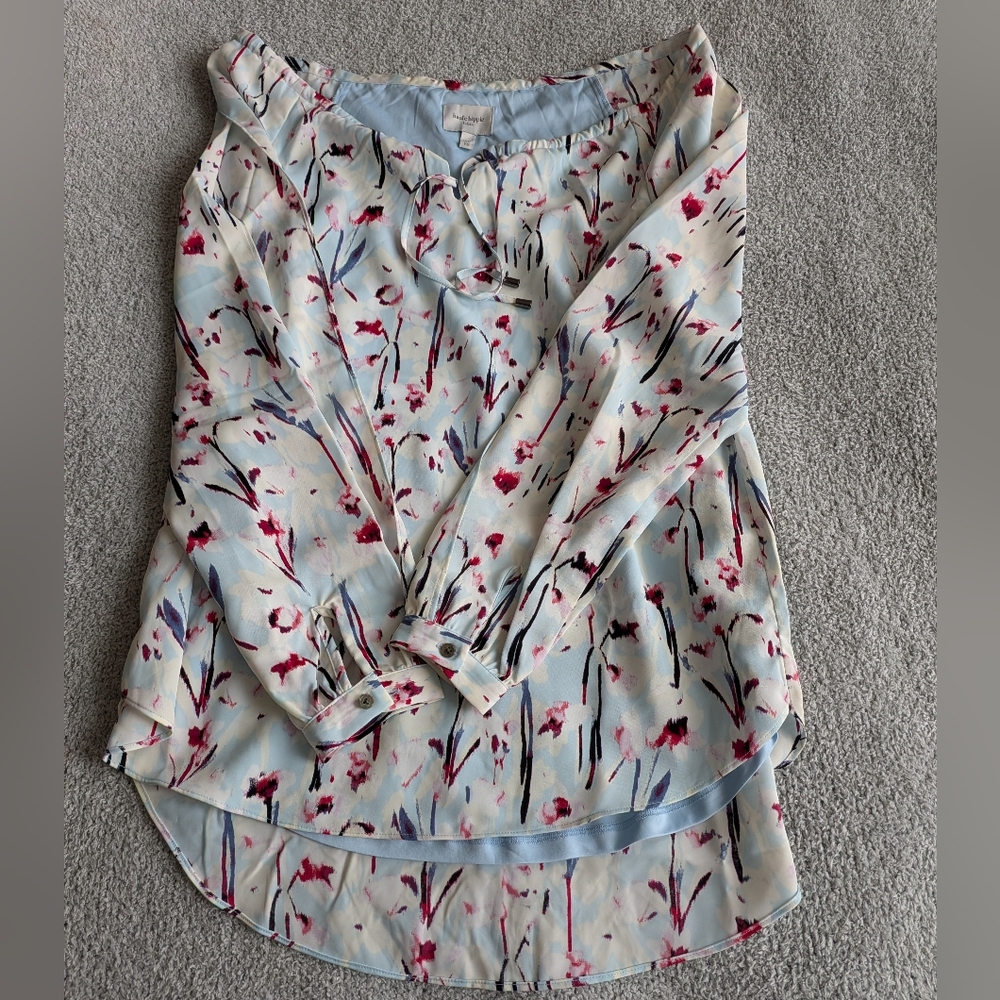 🌼B2G1🌼 Haute Hippie Floral Blouse in Cream, Blue, and Red